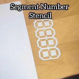 7-Segment Number Stencil Template