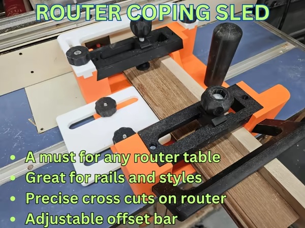 Router table coping sled - IMPERIAL HARDWARE