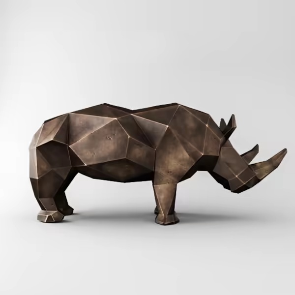 Low Poly Rhino-0