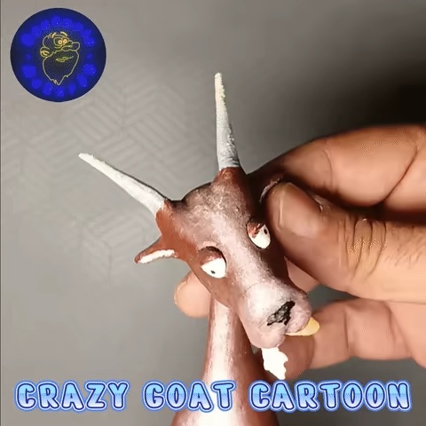 CRAZY GOAT CARTOON. ARTICULATE-0