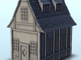 Medieval house with curved roof and dormer windows 5 - minia-0