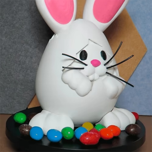 EASTER BUNNY PIGGY BANK AND SWEET DISH