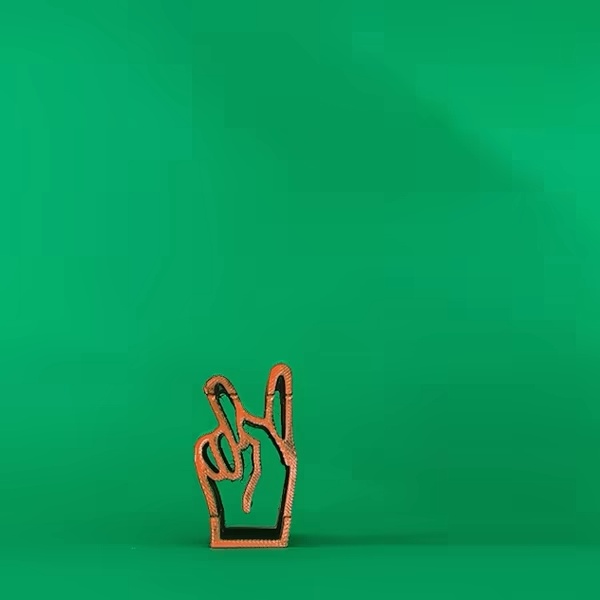 Text Flip - K (Fingeralphabet)