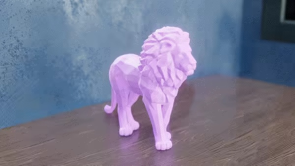 Low Poly Löwenmähne