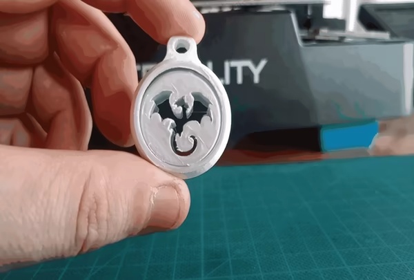 2 Circle Keychain Fidget Dragon