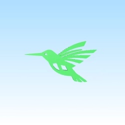 Small colibri wallart 2