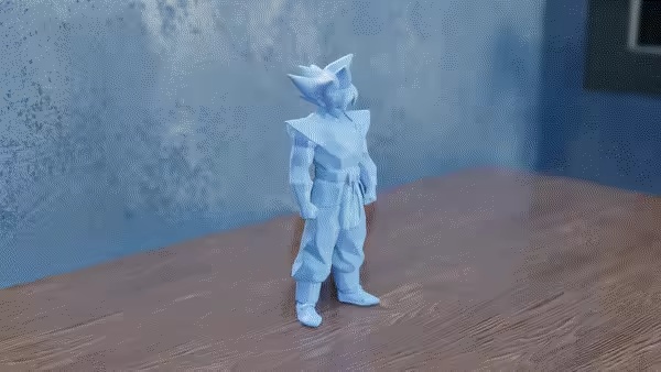 Low Poly Son Goku-0