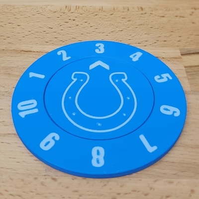 Indianapolis Colts Drink Count Coaster Single + Multi Color