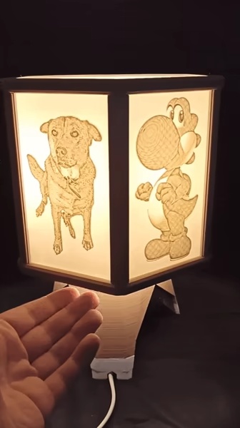 Rotating Lithophane Lamp-0