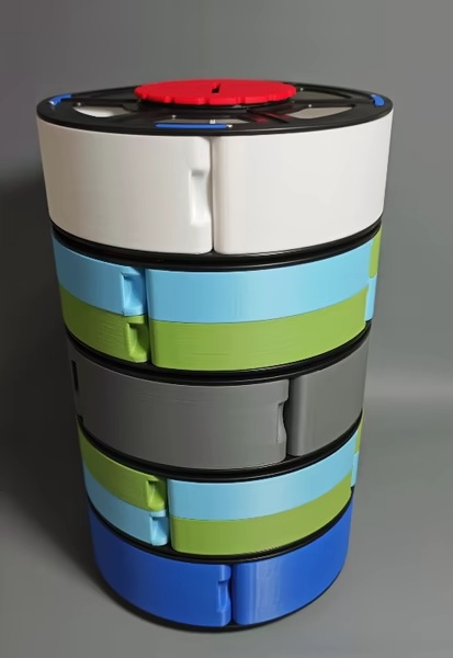 Storage tray tower - can be infinitely stacked, rotatable, t-3