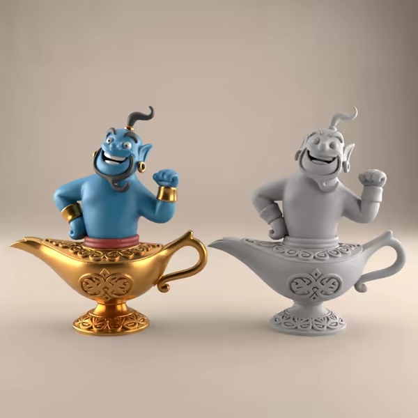 Fun Genie Lamp 3D STL File for Desk Decor Toys 9-0