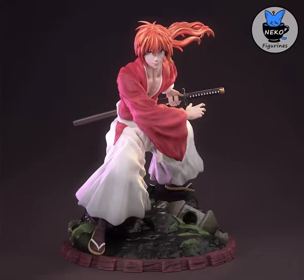 Himura Kenshin - Figura do Anime RurouniKenshin para impressão 3D