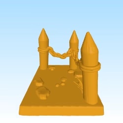 Marker for barricade or stake tabletop skirmish heroquest