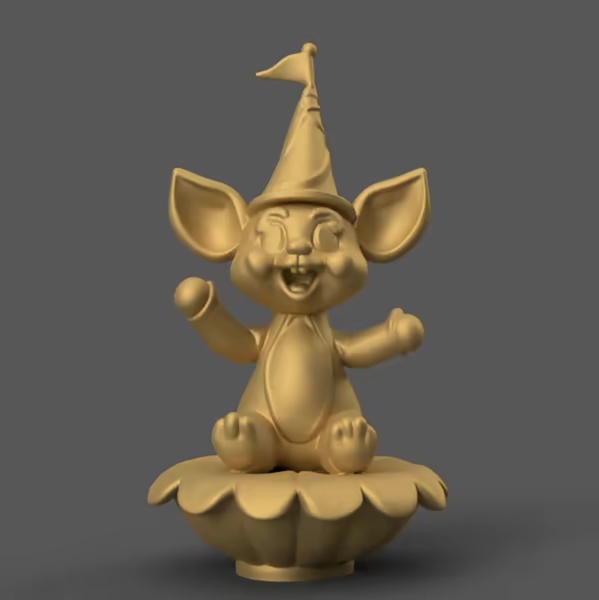 Cute Festive Bunny Figurine – 3D Printable STL Decoration