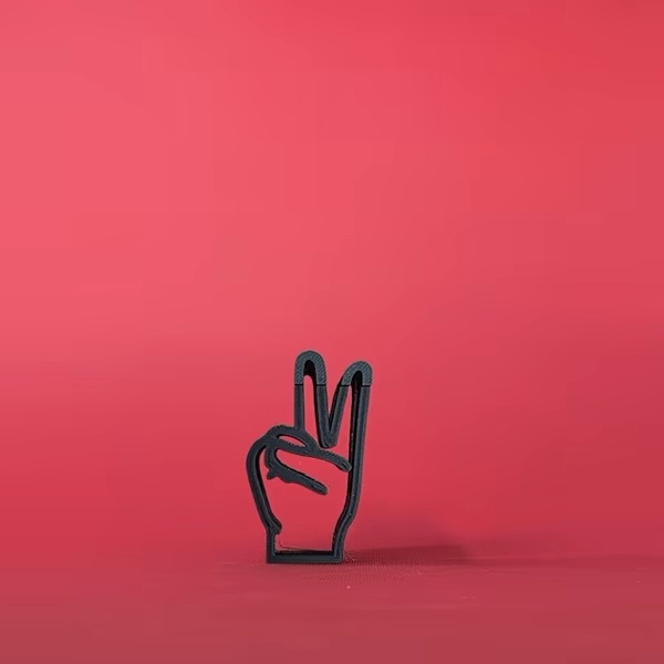 Text Flip - V (Dactylology)