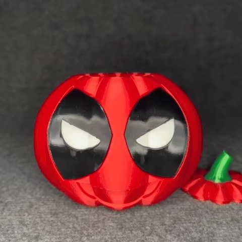 Halloween Pumpkin Deadpool - Seperated Parts & Multicolor-0