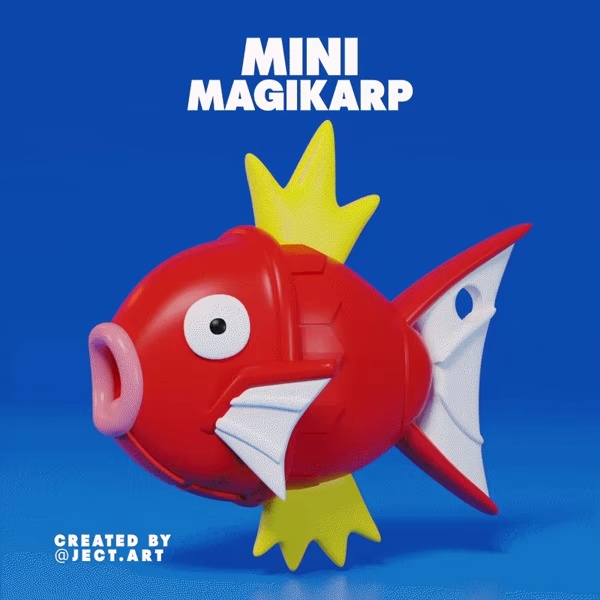 Magikarp Mini Flexible – Modelo 3D-0