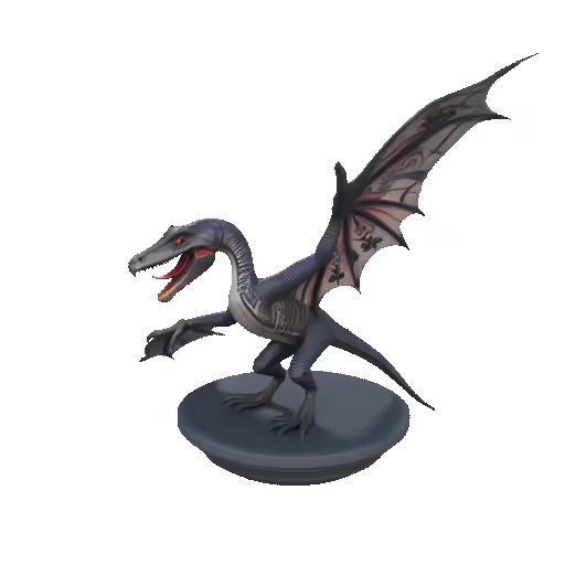 8  Gothic Roaring Pteranodon Dinosaur 3D Model-1