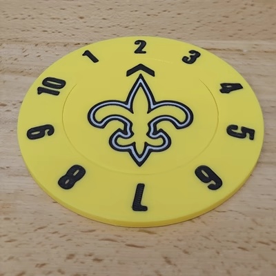 New Orleans Saints Drink Count Coaster (Single+Multi Color)