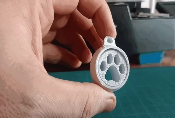 2 Circle Fidget Keychain Paw
