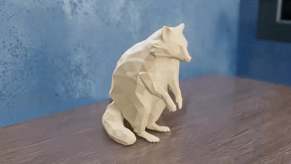 Mapache Low Poly