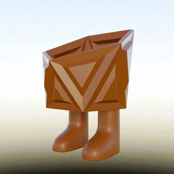inclinated pot with legs
