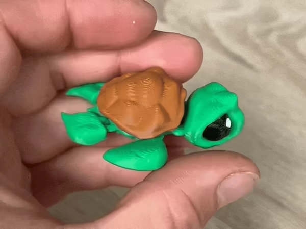 Cute small and big turtle (articulated)-4