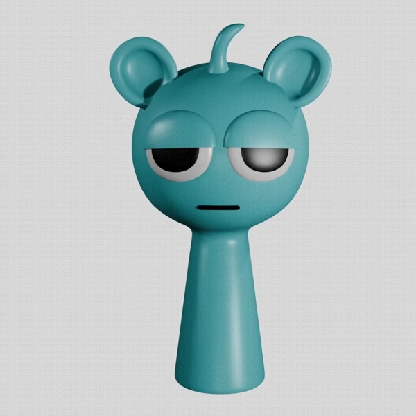 SKY SPRUNKI INCREDIBOX SKY BLUE | Sprunki 3D Model STL Art-1
