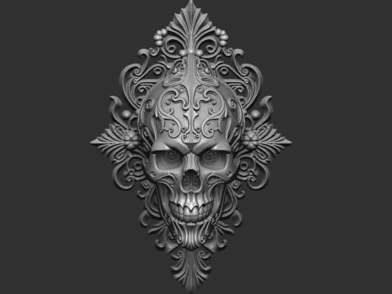 Gothic Skull Wall Mount - Wall Decoration-2