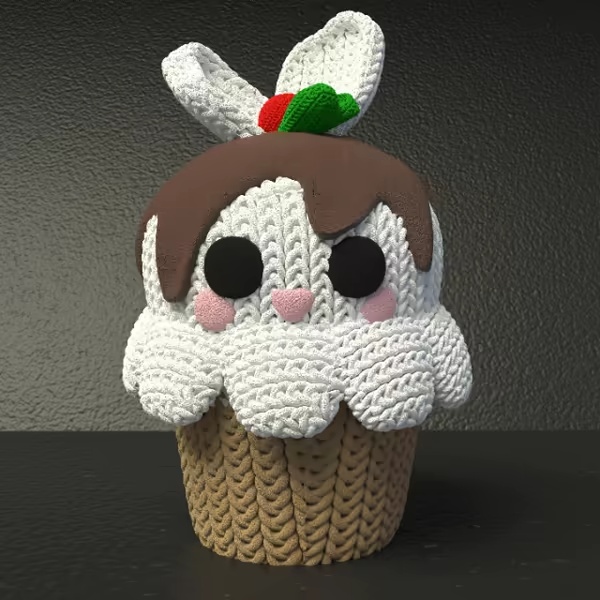Knitted Cupcake (cute)