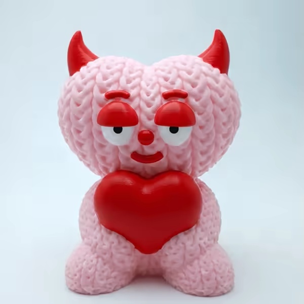 Knitted Devil Heart (cute)-0