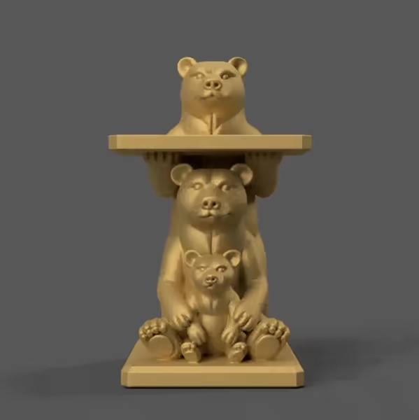 Schattige Berenfamilie Bijzettafel