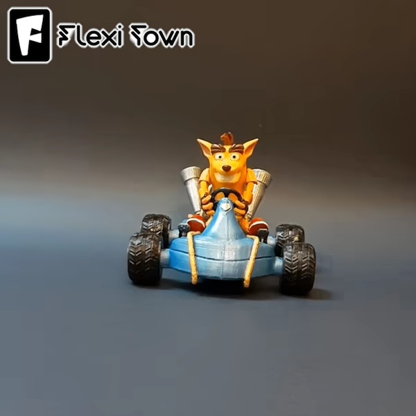 Flexi Print-in-Place Crash Bandicot and Team Racing Kart-4