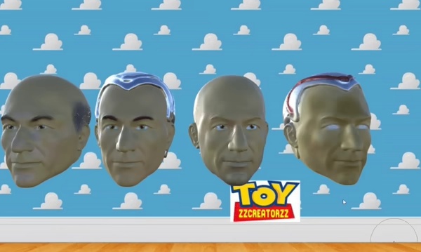 pack 5 cabeza patrick stewart
