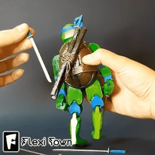 Flexi Print-in-Place Teenage Mutant Ninja Turtles, Leonardo-2