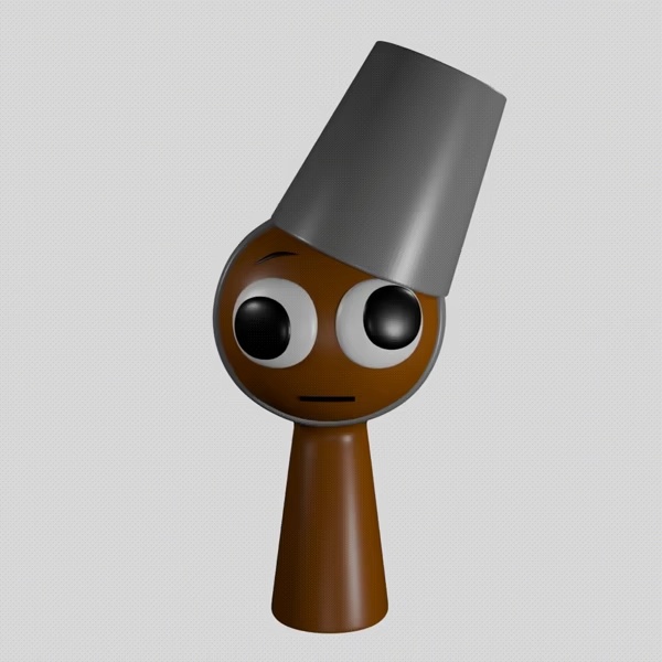 BRUD SPRUNKI INCREDIBOX BROWN | Sprunki 3D Model STL Fan Art-1