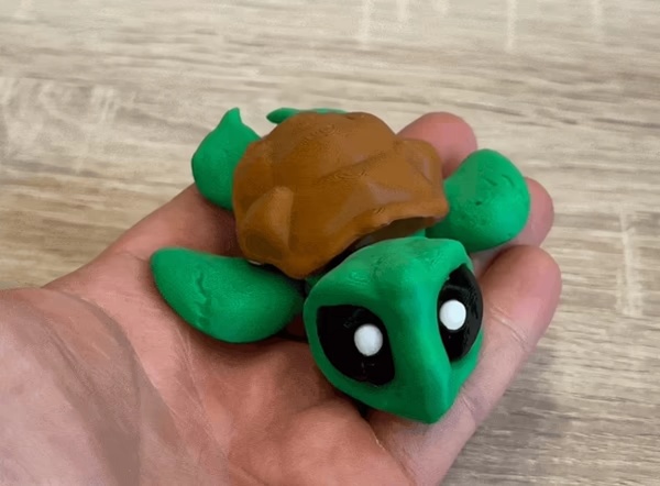 Cute small and big turtle (articulated)-2