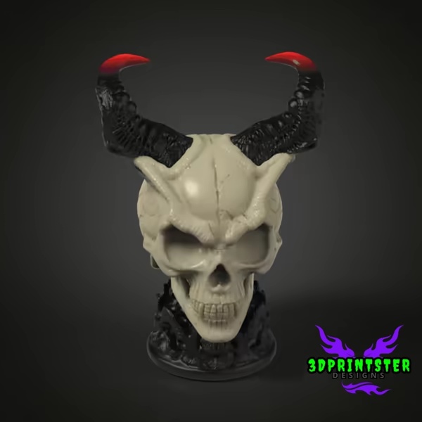 Demonic Skull With Horns
