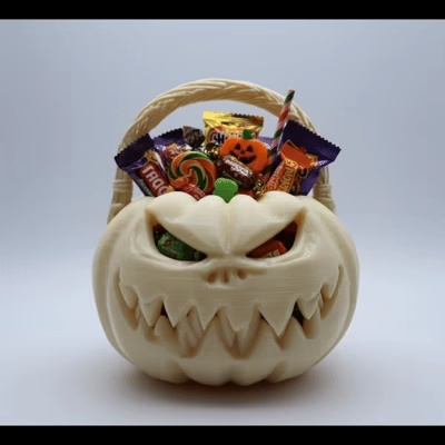 Halloween Candy Pumpkin Basket-1