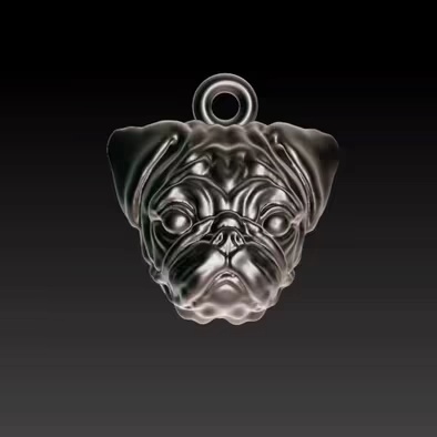BRELOC CU CAP DE CÂINE PUG