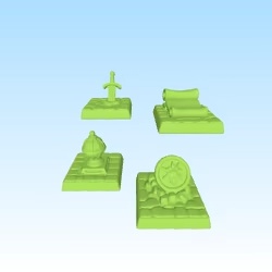 some treasure token for tabletop game