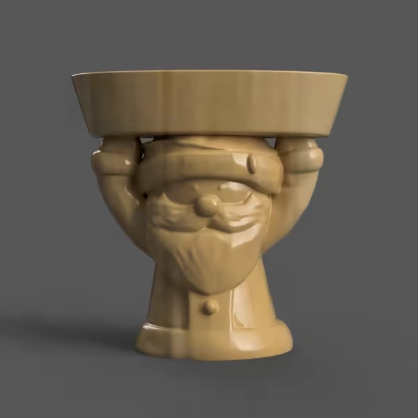 santa planter - vase - urn - candy dish - candle holder 6