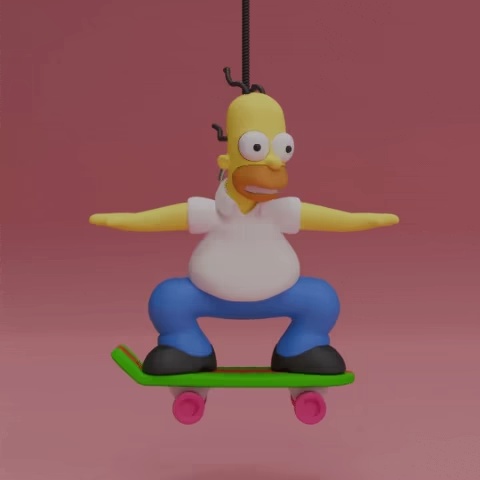 Homero Skater / homer Skater (llavero - colgante para auto)