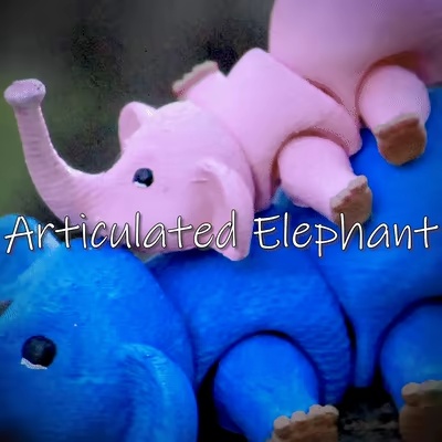 IMPRIMER EN PLACE ÉLÉPHANT ARTICULÉ