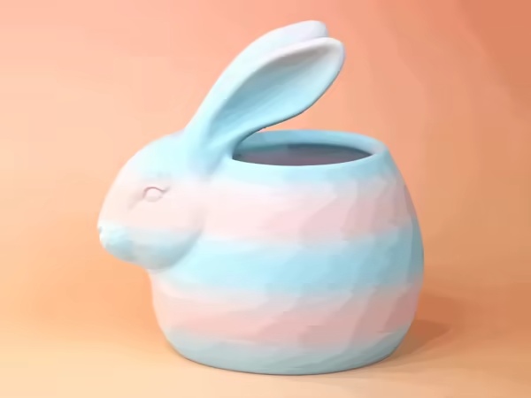 Modern Easter Bunny Planter-2