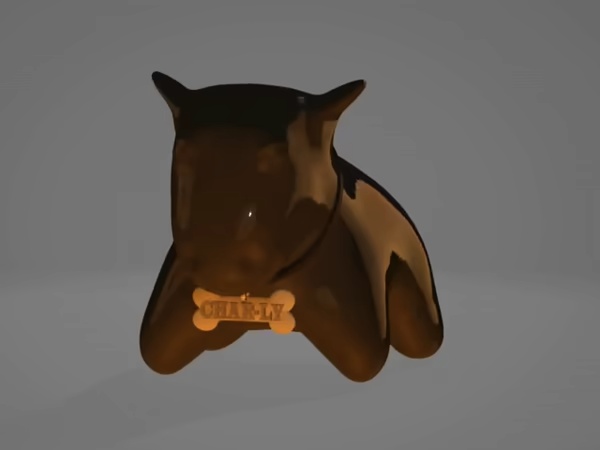 CHAR-LY  THE BULL TERRIER -- CHILD's COIN BANK