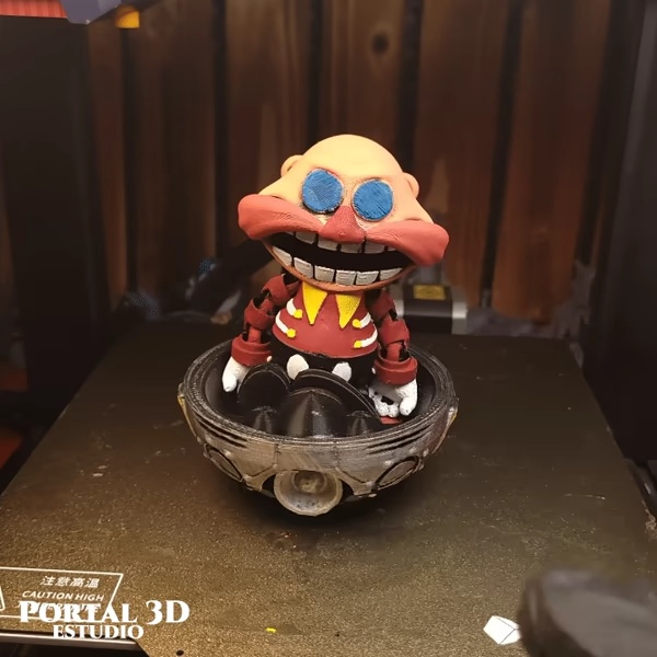 Eggman Sorridente // IMPRESSÃO INTEGRADA SEM SUPORTE