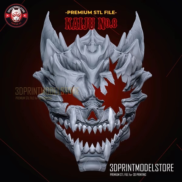 Kaiju No 8 Mask Movable Jaw Broken - Hibino Kafka Cosplay