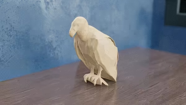 Low Poly Vulture