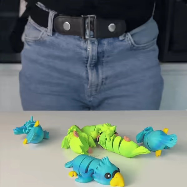 キュートなフレキシペット オウム（おもちゃ、キーホルダー＆マグネット）-4